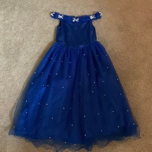 Girls Formal Blue Fancy Dress